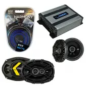 Compatible with Nissan Murano 2003-2007 Speaker Replacement Kicker DSC65 DSC693 & Harmony HA-A400.4 Amp