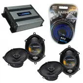 Compatible with Nissan Pathfinder 1994-1995 Speaker Replacement Harmony (2) R68 & Harmony HA-A400.4 Amp