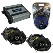 Compatible with Nissan Pathfinder 1994-1995 Speaker Replacement Kicker (2) DSC68 & Harmony HA-A400.4 Amp