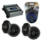 Compatible with Nissan Sentra 2000-2006 Factory Speaker Replacement Kicker (2) DSC65 & Harmony HA-A400.4