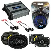Compatible with Oldsmobile Achieva 1992-1995 Speaker Replacement Kicker DS Series & Harmony HA-A400.4 Amp