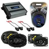 Compatible with Oldsmobile Alero 2001-2004 Speaker Replacement Kicker DS Series & Harmony HA-A400.4 Amp