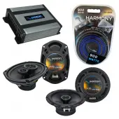 Compatible with Oldsmobile Aurora 2001-2003 OEM Speaker Replacement Harmony Speakers & Harmony HA-A400.4 Amp