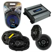 Compatible with Oldsmobile Aurora 2001-2003 Speaker Replacement Kicker DS Series & Harmony HA-A400.4 Amp
