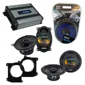 Compatible with Oldsmobile Bravada 1995-1997 OEM Speaker Replacement Harmony Speakers & Harmony HA-A400.4 Amp