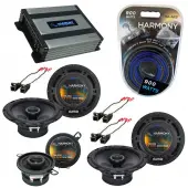 Compatible with Oldsmobile Bravada 2002-2004 OEM Speaker Replacement Harmony Speakers & Harmony HA-A400.4 Amp