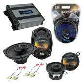 Compatible with Oldsmobile Cutlass Calais 1985-1991 OEM Speaker Replacement Harmony & Harmony HA-A400.4 Amp