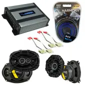 Compatible with Oldsmobile Cutlass Supreme 1988-1991 Speaker Replacement Kicker DS & Harmony HA-A400.4 Amp