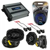 Compatible with Oldsmobile Cutlass Supreme 1992-1994 Speaker Replacement Kicker DS & Harmony HA-A400.4 Amp