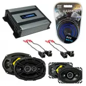 Compatible with Oldsmobile Cutlass Supreme 1995-1997 Speaker Replacement Kicker DS & Harmony HA-A400.4 Amp