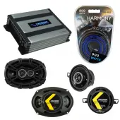 Compatible with Oldsmobile Eighty-Eight 1985-1985 Speaker Replacement Kicker DS & Harmony HA-A400.4 Amp