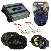 Compatible with Oldsmobile Eighty-Eight 1986-1991 Speaker Replacement Kicker DS & Harmony HA-A400.4 Amp
