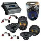 Compatible with Nissan Xterra 2000-2004 OEM Speaker Replacement Harmony R65 R69 & Harmony HA-A400.4 Amp