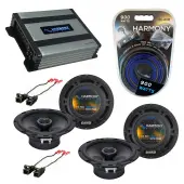Compatible with Oldsmobile Silhouette 97-04 OEM Speaker Replacement Harmony Speakers & Harmony HA-A400.4 Amp
