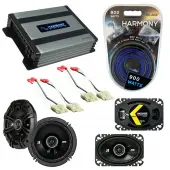 Compatible with Oldsmobile Silhouette APV 1990-1996 Speaker Replacement Kicker DS & Harmony HA-A400.4 Amp