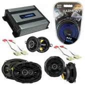 Compatible with Oldsmobile Toronado 1988-1993 Speaker Replacement Kicker DS Series & Harmony HA-A400.4 Amp