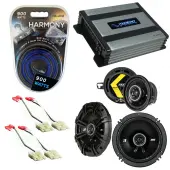 Compatible with Oldsmobile Touring Sedan 1988-1990 Speaker Replacement Kicker DS & Harmony HA-A400.4 Amp