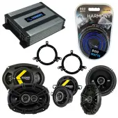 Compatible with Plymouth Breeze 1996-1999 Speaker Replacement Kicker DSC35 DSC693 & Harmony HA-A400.4 Amp