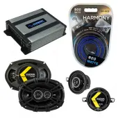 Compatible with Plymouth Gran Fury 1978-1983 Speaker Replacement Kicker DS Series & Harmony HA-A400.4 Amp