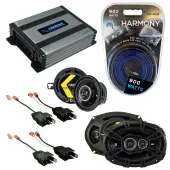 Compatible with Plymouth Gran Fury 1984-1989 Speaker Replacement Kicker DS Series & Harmony HA-A400.4 Amp