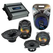 Compatible with Plymouth Horizon 1984-1990 OEM Speaker Replacement Harmony R5 R69 & Harmony HA-A400.4 Amp