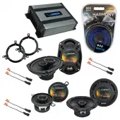 Harmony Audio HA-A400.4 Amp Bundle with Harmony Audio HA-R65, Harmony HA-R35 Speakers Compatible with Plymouth Neon 1995-1999 OEM Speaker Replacement