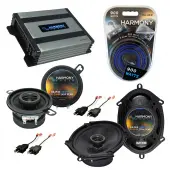 Compatible with Plymouth Reliant 1981-1989 OEM Speaker Replacement Harmony R68 R35 & Harmony HA-A400.4 Amp