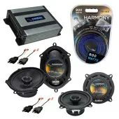 Compatible with Plymouth Sundance 1987-1994 OEM Speaker Replacement Harmony R68 R5 & Harmony HA-A400.4 Amp