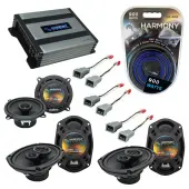 Compatible with Plymouth Voyager 1996-2000 OEM Speaker Replacement Harmony R5 R69 & Harmony HA-A400.4 Amp