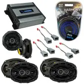 Compatible with Plymouth Voyager 1996-2000 Speaker Replacement Kicker DSC5 DSC693 & Harmony HA-A400.4 Amp