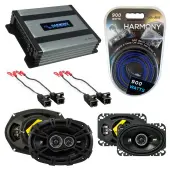 Compatible with Pontiac Bonneville 1988-1993 Speaker Replacement Kicker DS Series & Harmony HA-A400.4 Amp