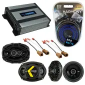Compatible with Nissan Xterra 2009-2014 Speaker Replacement Kicker DSC65 DSC693 & Harmony HA-A400.4 Amp