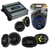 Compatible with Pontiac Bonneville 2000-2005 Speaker Replacement Kicker DS Series & Harmony HA-A400.4 Amp