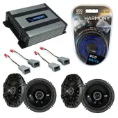 Compatible with Pontiac G3 (hatchback) 2007-2007 Speaker Replacement Kicker DSC65 & Harmony HA-A400.4 Amp