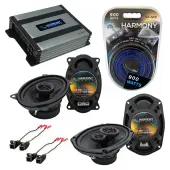 Compatible with Pontiac Grand AM 1992-1995 OEM Speaker Replacement Harmony R46 R69 & Harmony HA-A400.4 Amp