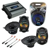 Harmony Audio HA-A400.4 Amp Bundle with Harmony Audio HA-R46, Harmony Audio HA-R69 Speakers Compatible with Pontiac Grand AM 1996-2005 OEM Speaker Replacement