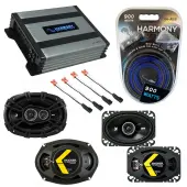 Compatible with Pontiac Grand AM 1996-2005 Speaker Replacement Kicker Bundle DSC46 DSC693 & Harmony HA-A400.4 Amp