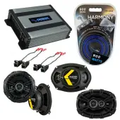 Compatible with Pontiac Grand Prix 1994-2003 Speaker Replacement Kicker DS Series & Harmony HA-A400.4 Amp