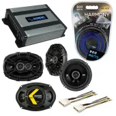 Compatible with Pontiac Grand Prix 2004-2008 Speaker Replacement Kicker DS Series & Harmony HA-A400.4 Amp
