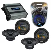 Compatible with Pontiac GTO 2004-2006 Factory Speaker Replacement Harmony (2) R65 & Harmony HA-A400.4 Amp