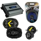 Compatible with Pontiac J-2000 1982-1988 Speaker Replacement Kicker DSC35 DSC693 & Harmony HA-A400.4 Amp