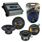 Compatible with Pontiac Lemans 1988-1993 OEM Speaker Replacement Harmony R35 R65 & Harmony HA-A400.4 Amp