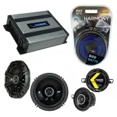 Compatible with Pontiac Lemans 1988-1993 Speaker Replacement Kicker DSC35 DSC65 & Harmony HA-A400.4 Amp
