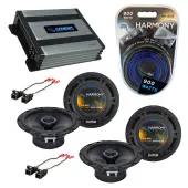Compatible with Pontiac Montana 2000-2005 Factory Speaker Replacement Harmony (2) R65 & Harmony HA-A400.4 Amp