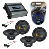 Compatible with Pontiac Montana Mini Van 1999 OEM Speaker Replacement Harmony (2) R65 & Harmony HA-A400.4 Amp