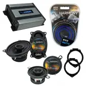Compatible with Pontiac Solstice 2006-2009 OEM Speaker Replacement Harmony R46 R35 & Harmony HA-A400.4 Amp