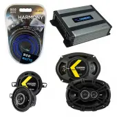 Compatible with Pontiac Sunbird 1982-1988 Speaker Replacement Kicker DSC35 DSC693 & Harmony HA-A400.4 Amp