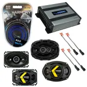 Compatible with Pontiac Sunfire 1995-1999 Speaker Replacement Kicker Bundle DSC46 DSC693 & Harmony HA-A400.4 Amp