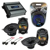 Compatible with Pontiac Sunfire 2000-2005 OEM Speaker Replacement Harmony R46 R69 & Harmony HA-A400.4 Amp