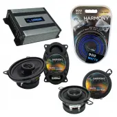 Compatible with Pontiac T-1000 1982-1987 OEM Speaker Replacement Harmony R46 R35 & Harmony HA-A400.4 Amp